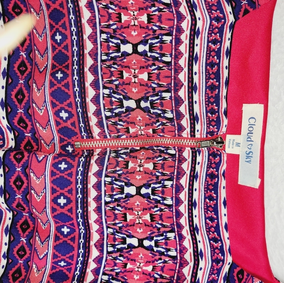 Cloud Sky Women's Summer Multi Print Mini Dress Women's Size M - Picture 3 of 7